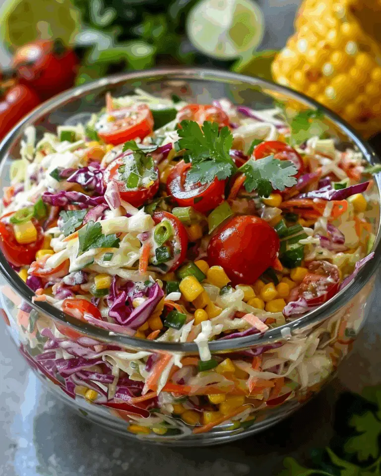 Layered Mexican Coleslaw Tomato Corn Salad