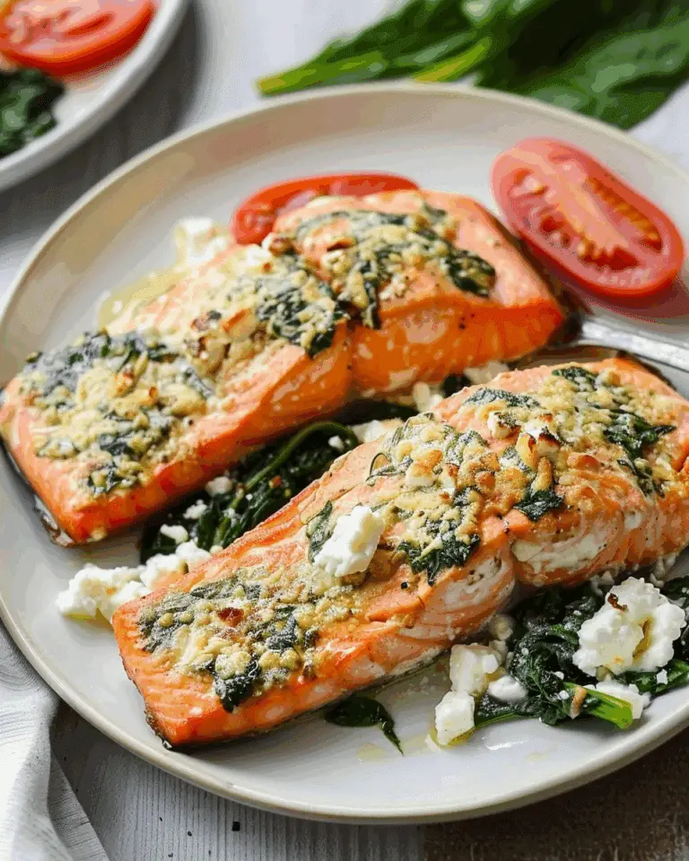 Stuffed Salmon With Spinach & Feta (30 minutes!)