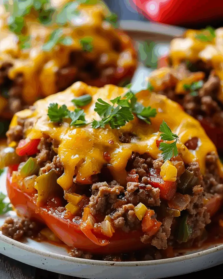 Cheesy Stuffed Pepper Beef Casserole