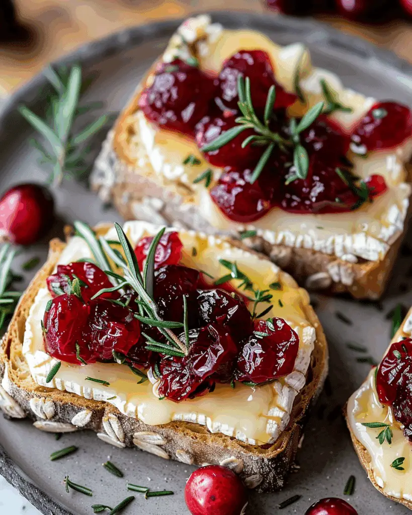 Cranberry and Brie Toast