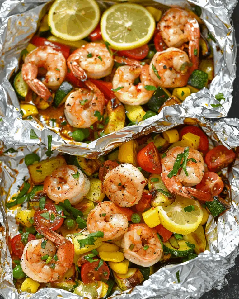 Shrimp Foil Packets with Summer Veggies