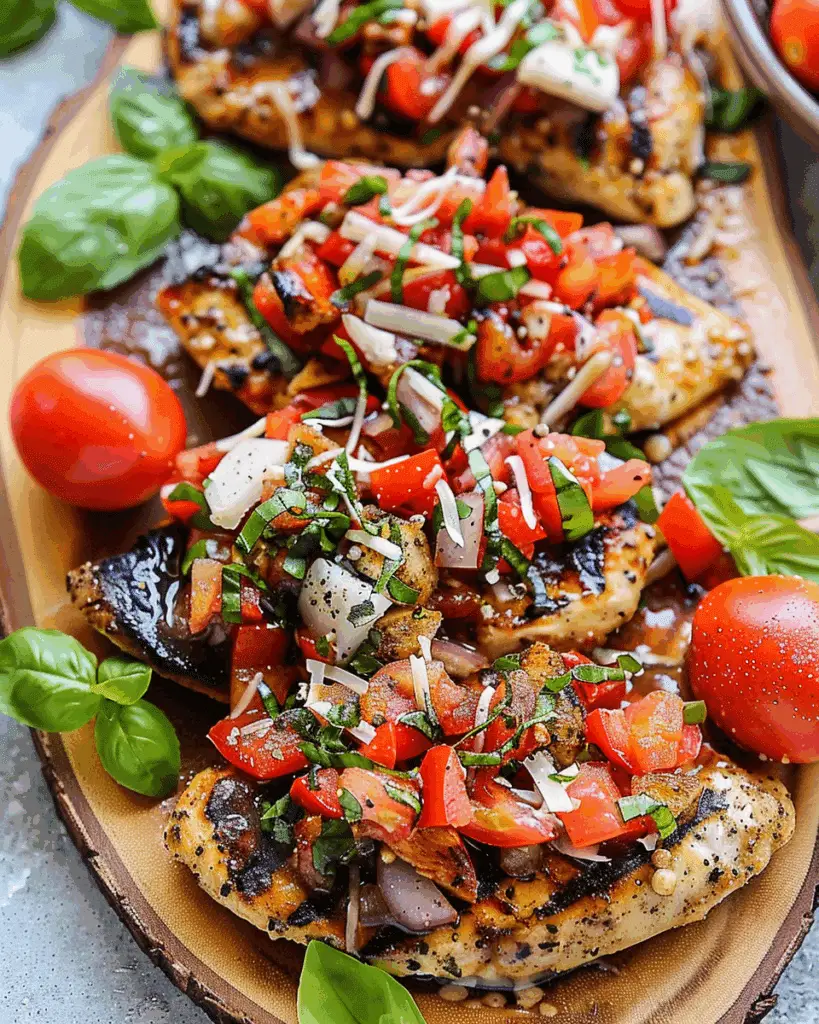 Easy Bruschetta Chicken (Grilled, Baked & Stove Top)