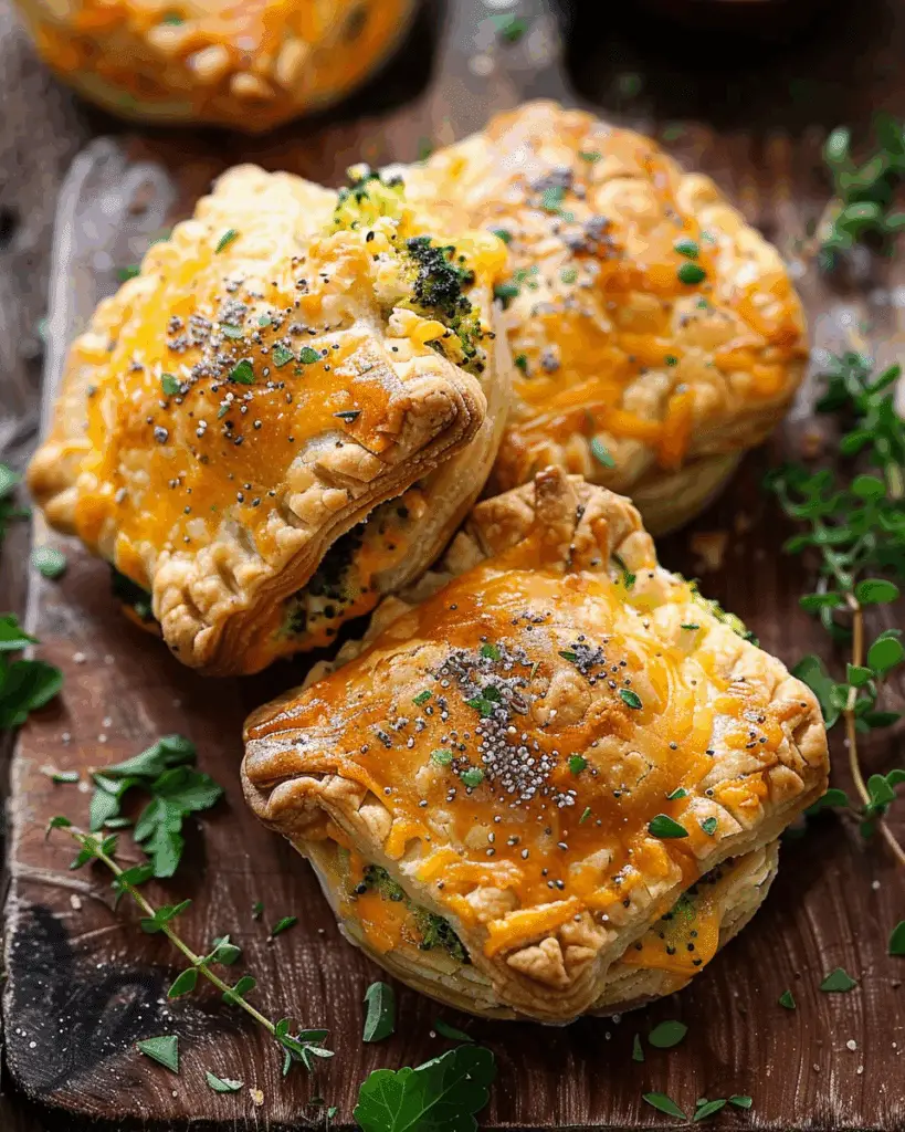 Flaky Broccoli Cheddar Soup Mini Pies