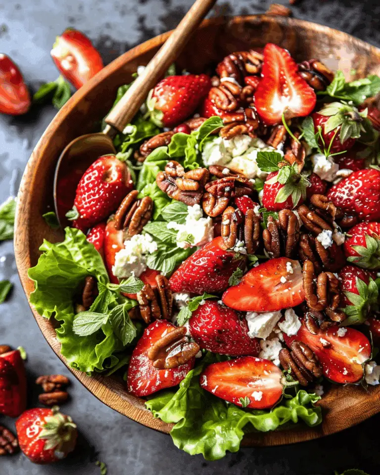 Strawberry Feta Salad with Candied Pecans