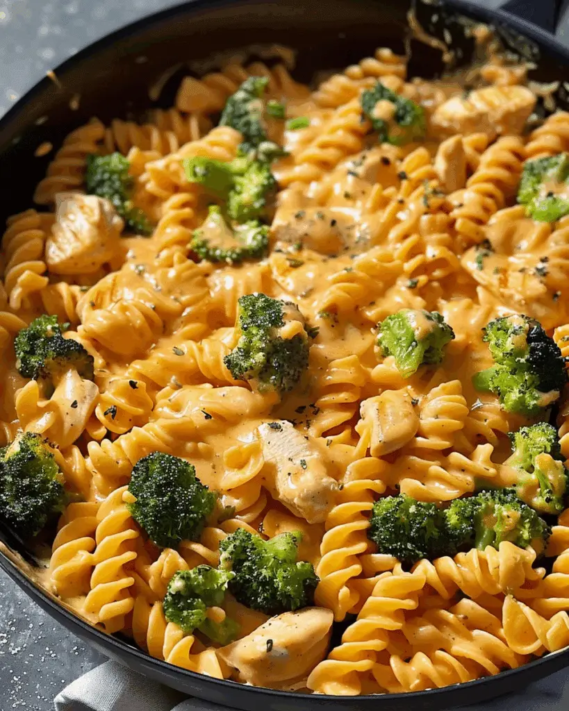 Cheesy Ranch Chicken and Broccoli Pasta Skillet