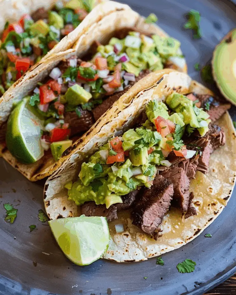 Grilled Steak Tacos with Avocado Salsa