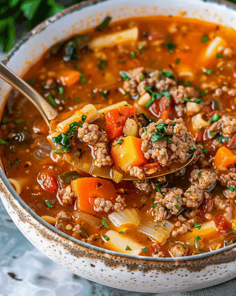 Low Carb Hamburger Soup