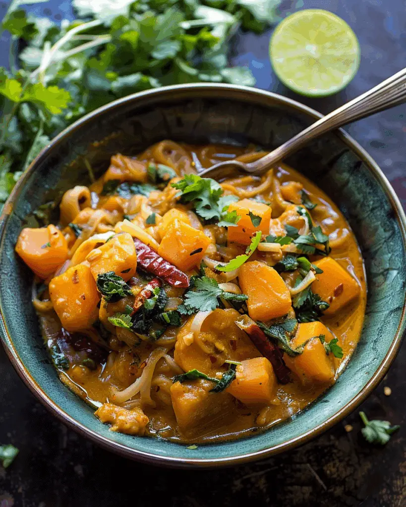 Slow Cooker Saucy Thai Butternut Squash Curry