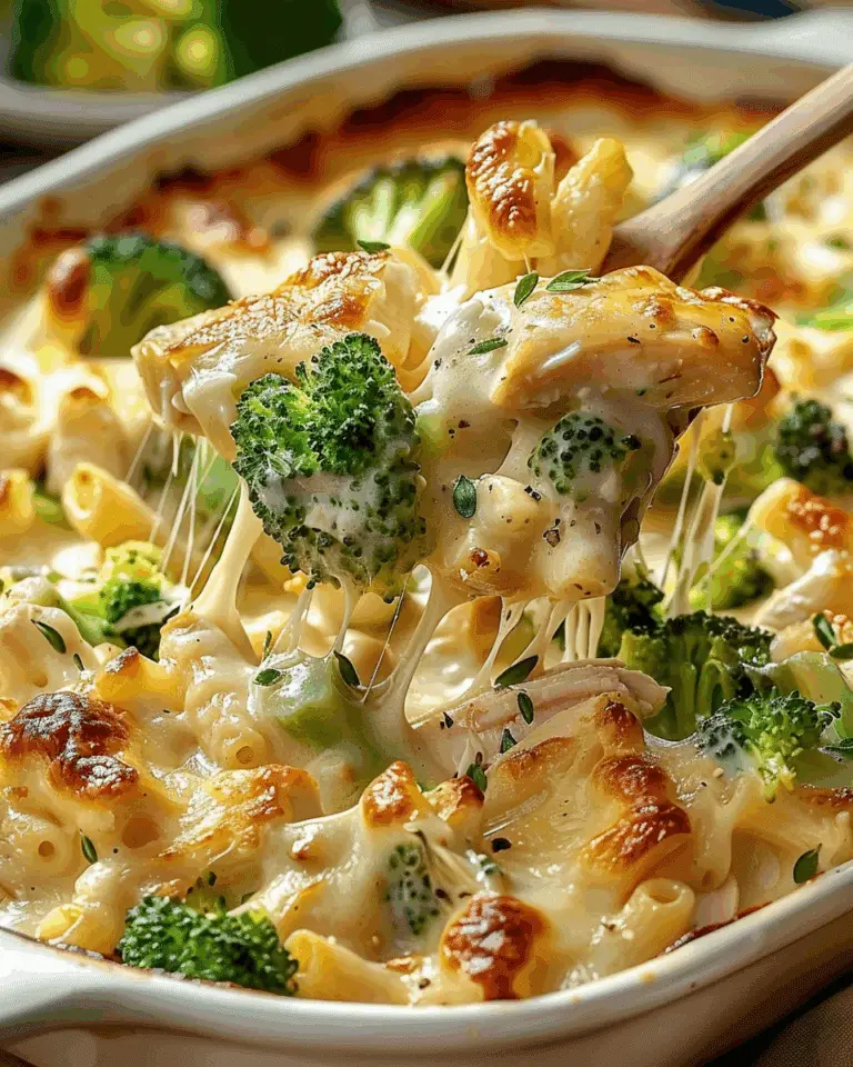 Delicious Chicken and Broccoli Alfredo Bake