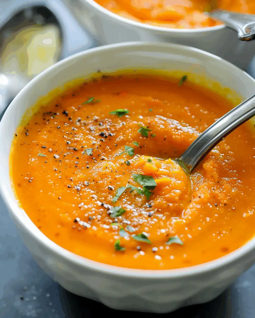 Homemade Carrot Ginger Soup