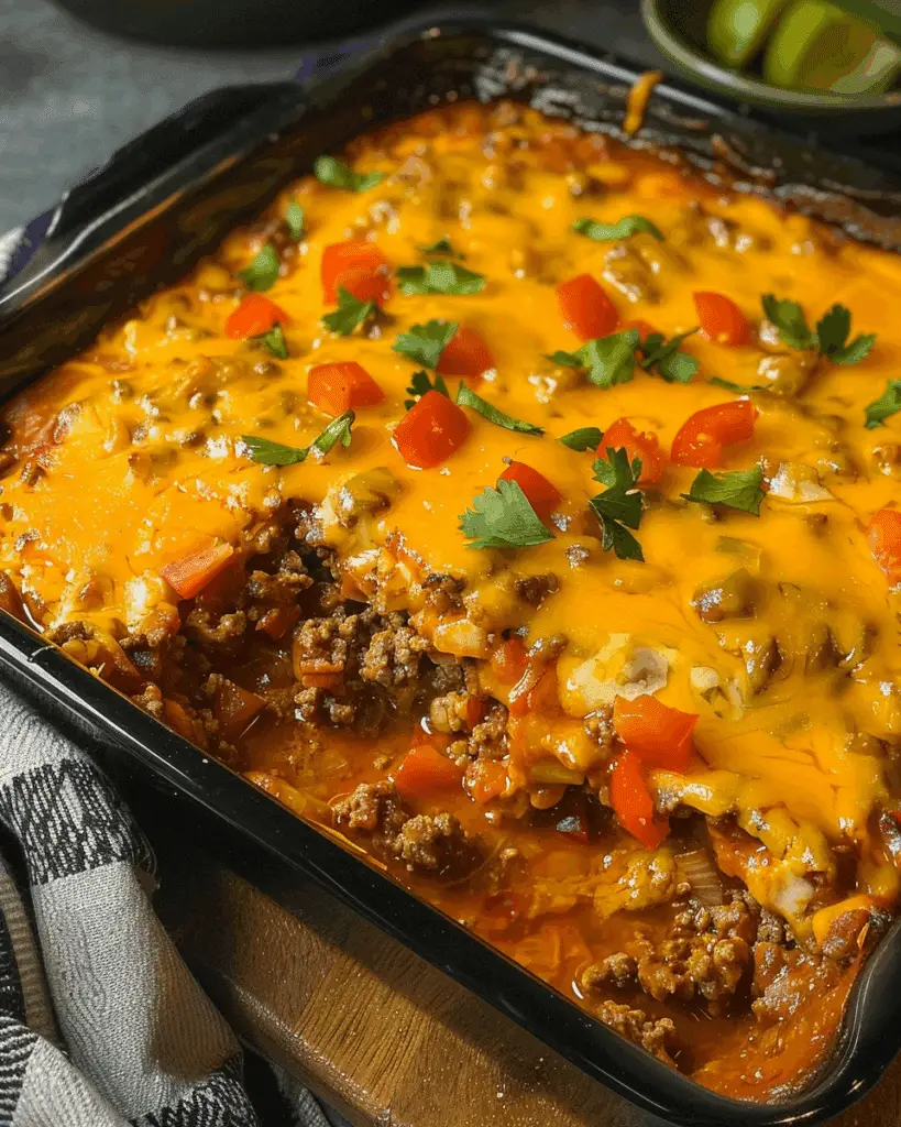 Keto Tex-Mex Ground Beef Casserole