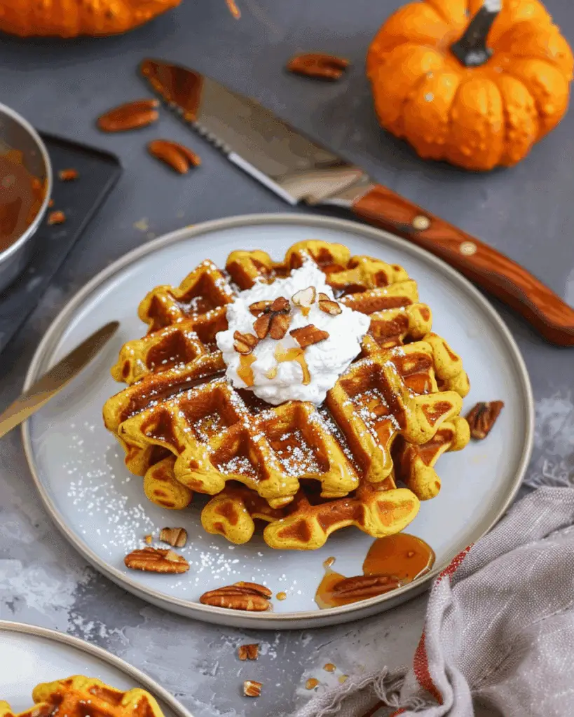 Sourdough Pumpkin Waffles