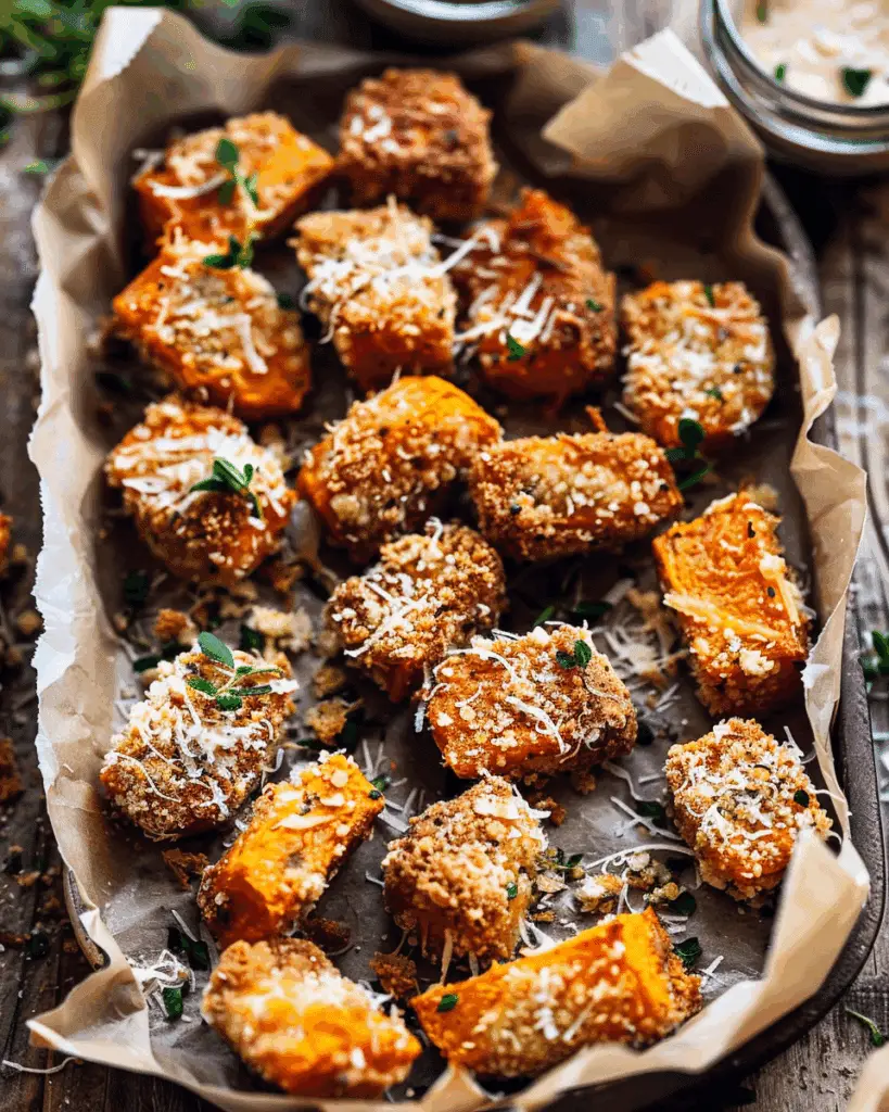 Baked Sweet Potato Parmesan Tater Tots