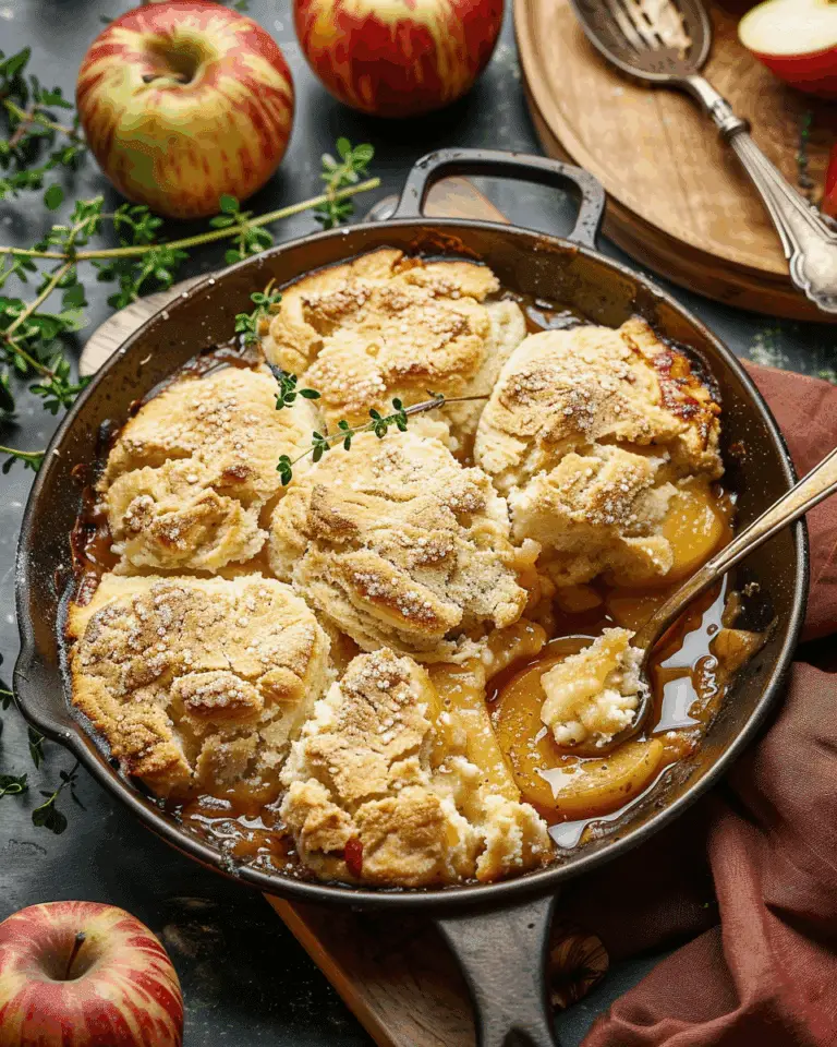 Dairy-Free Apple Cobbler with Cheddar Herb Biscuits