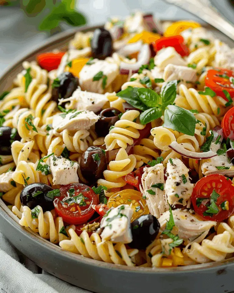 Mediterranean Chicken Pasta Salad
