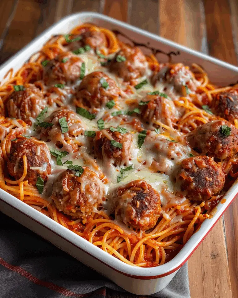 Easy Baked Spaghetti and Meatballs