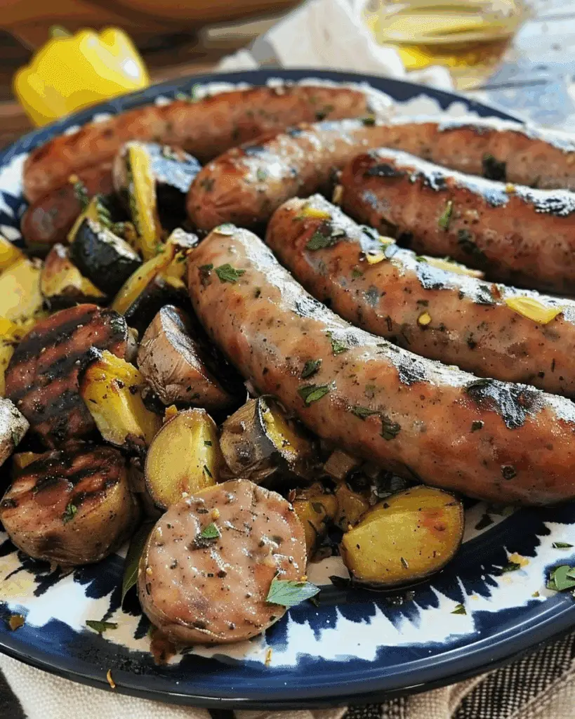 Bratwurst with Roasted Vegetables