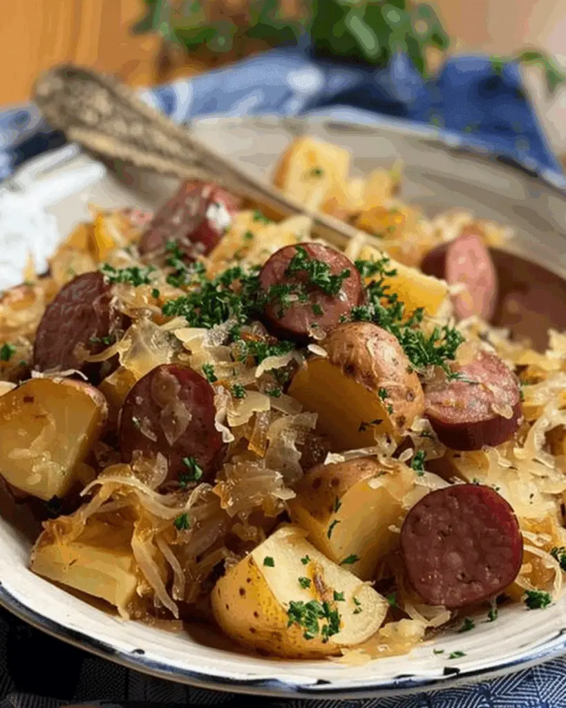 Kielbasa Sauerkraut and Potatoes