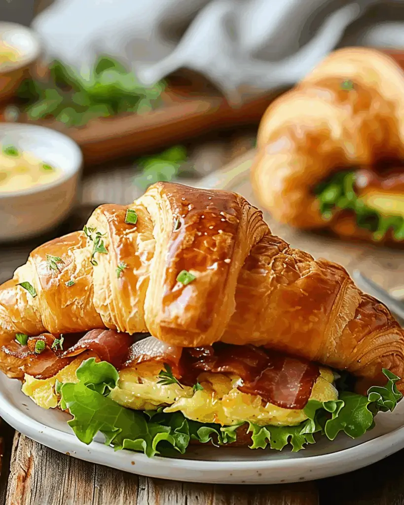 Maple Mustard Croissant Breakfast Sandwich