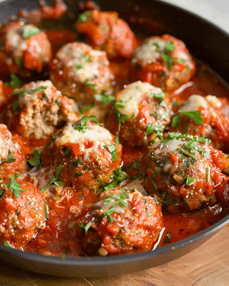 Mozzarella Stuffed Meatballs
