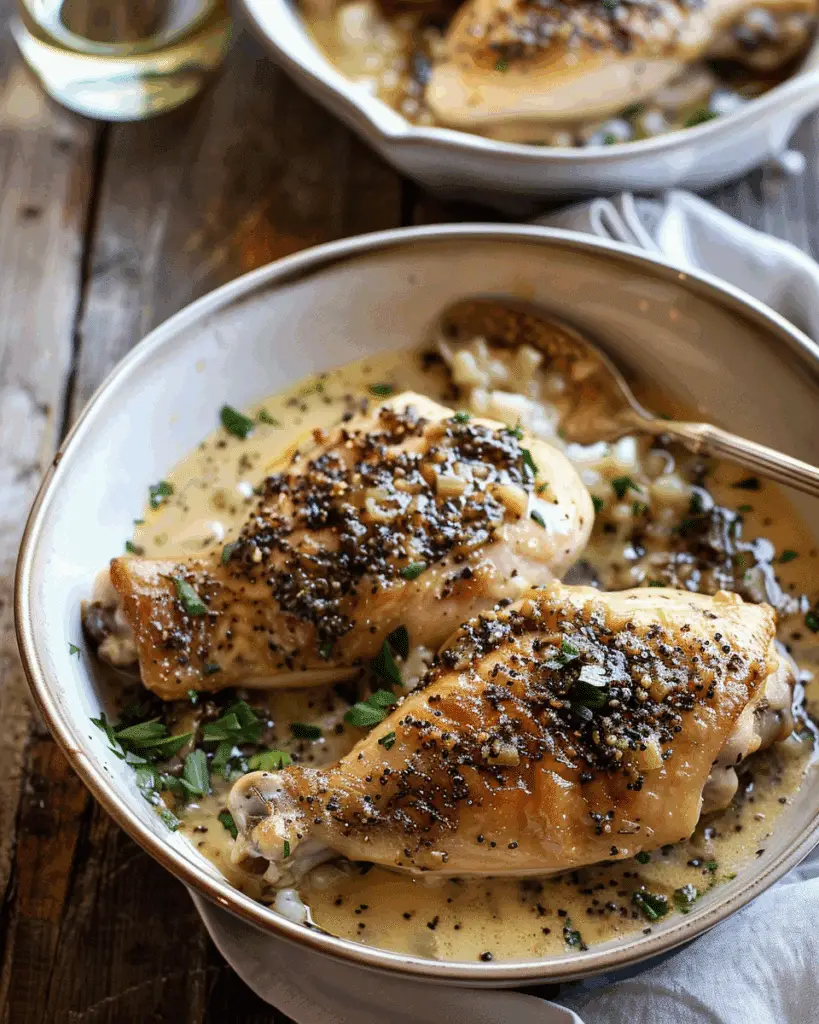 Slow Cooker French Wine and Mustard Chicken