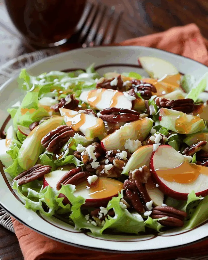 Apple-Mozzarella-Pecan Salad with Maple Vinaigrette