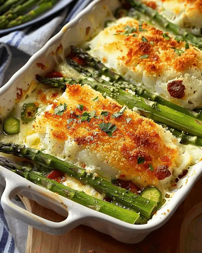 Cod and Asparagus Bake
