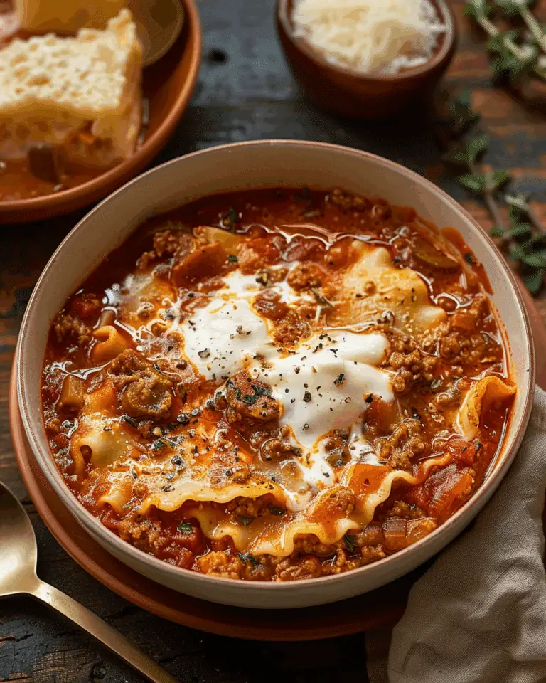 Comforting Vegetarian Lasagna Soup