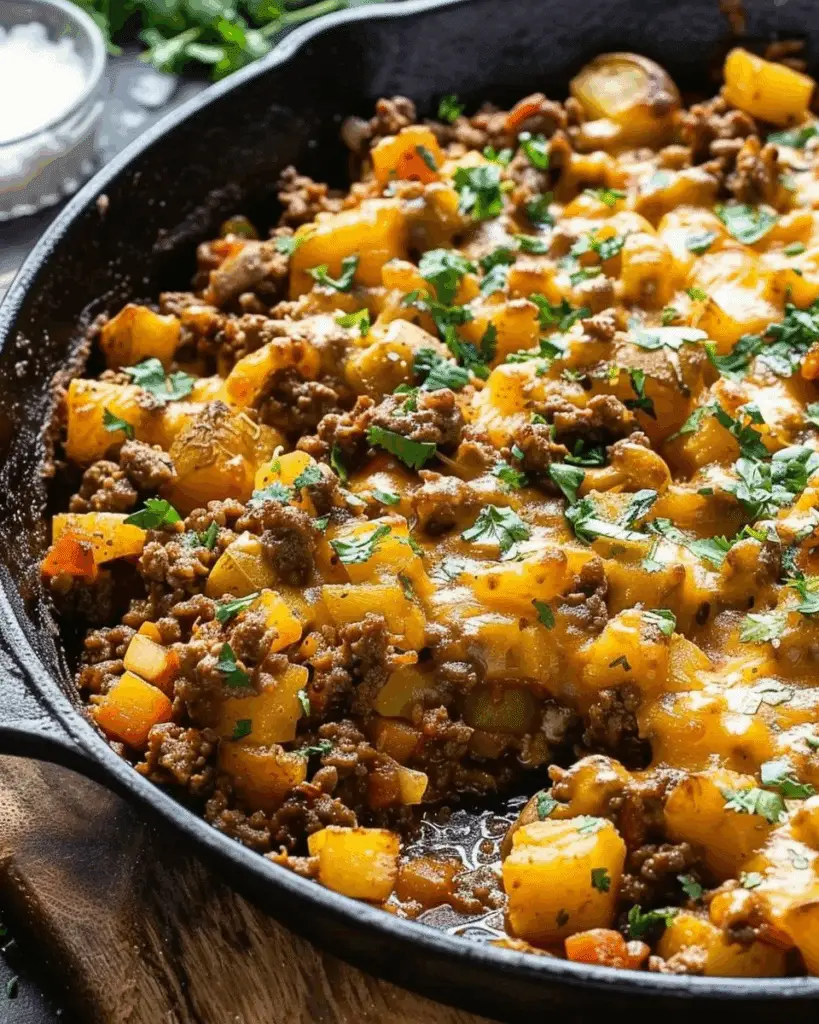 Mexican Ground Beef and Potato Skillet