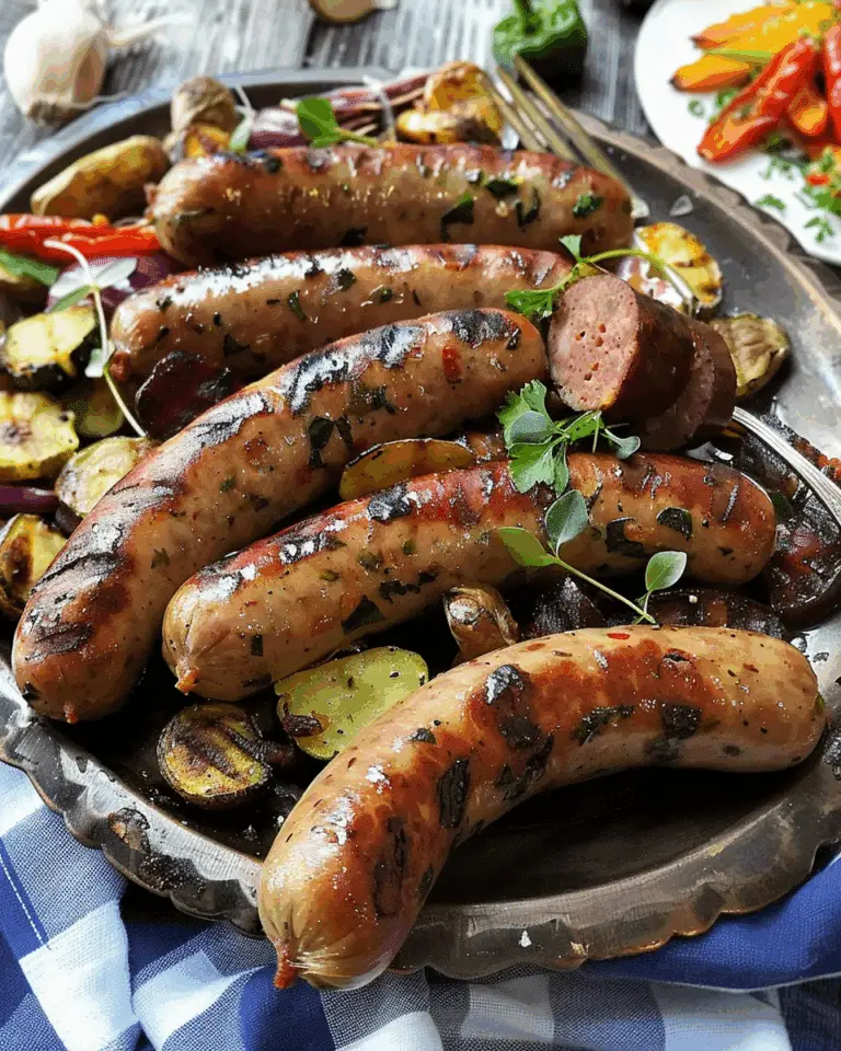 Bratwurst with Roasted Vegetables