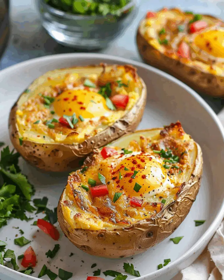Paleo Whole30 Potato Egg Boats