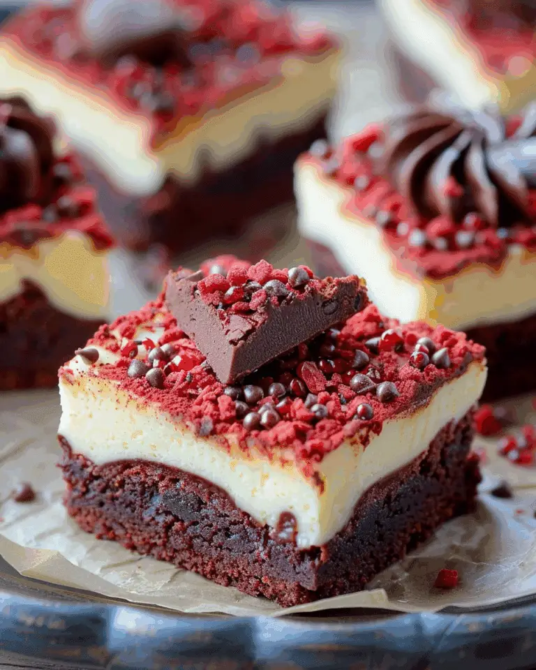 Red Velvet Cheesecake Brownies – Swirled, Fudgy, and Absolutely Irresistible
