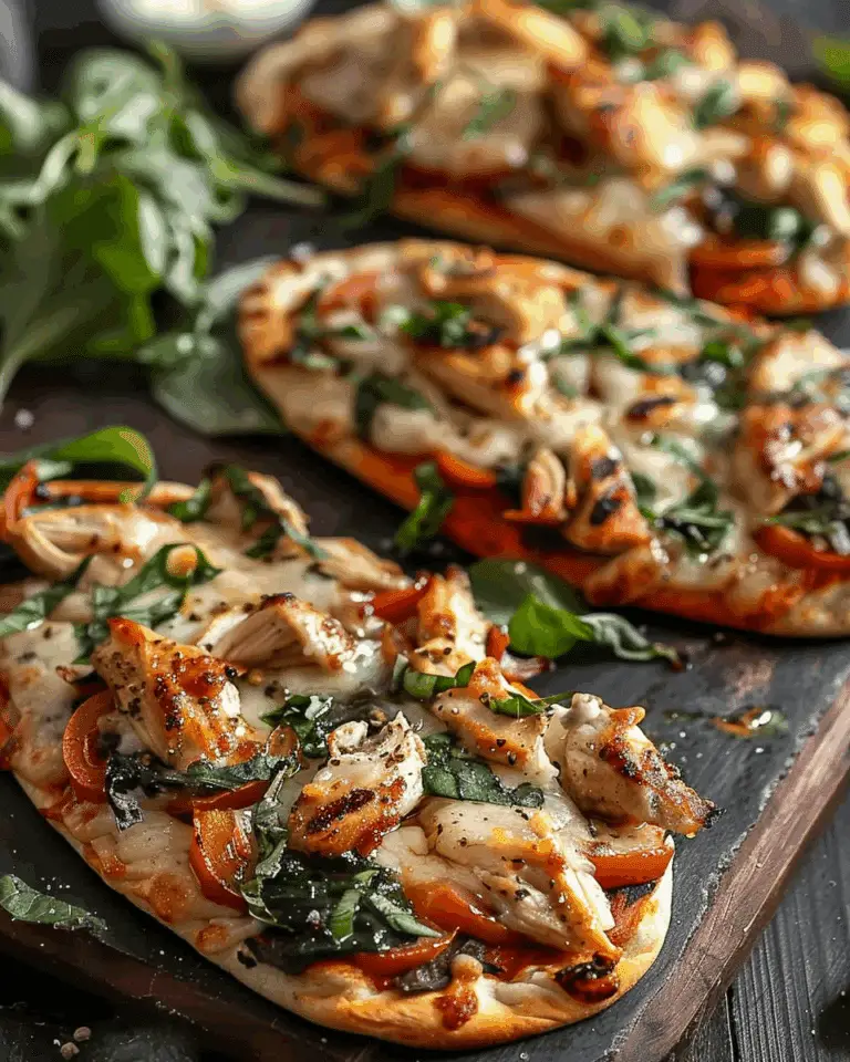 Tuscan Garlic Chicken Pita Pizzas