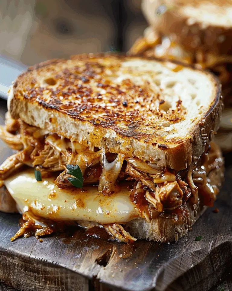 BBQ Chicken Grilled Cheese Sandwich