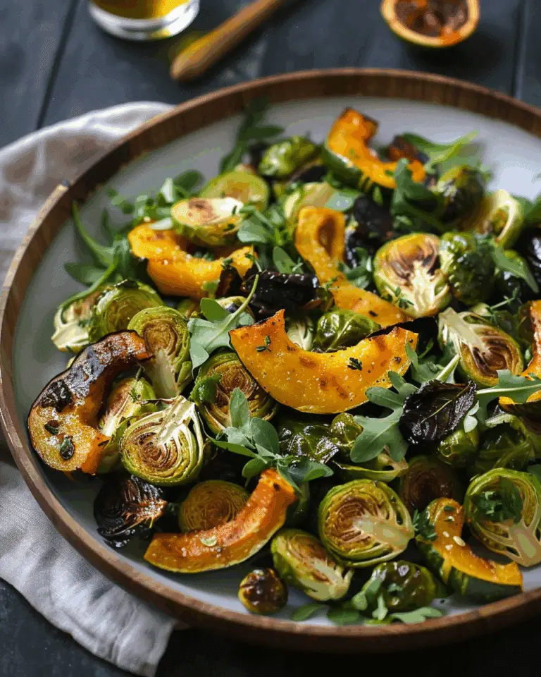 Brussel Sprout & Ginger Roasted Squash Salad