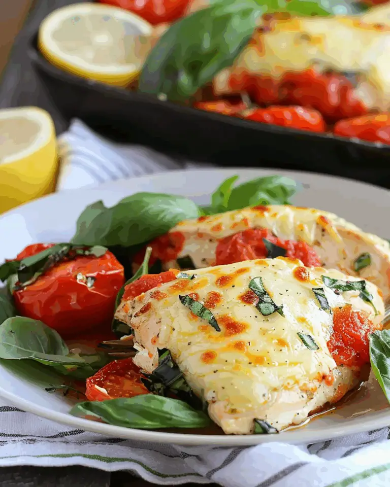 Cheesy Tomato Baked Chicken Breasts