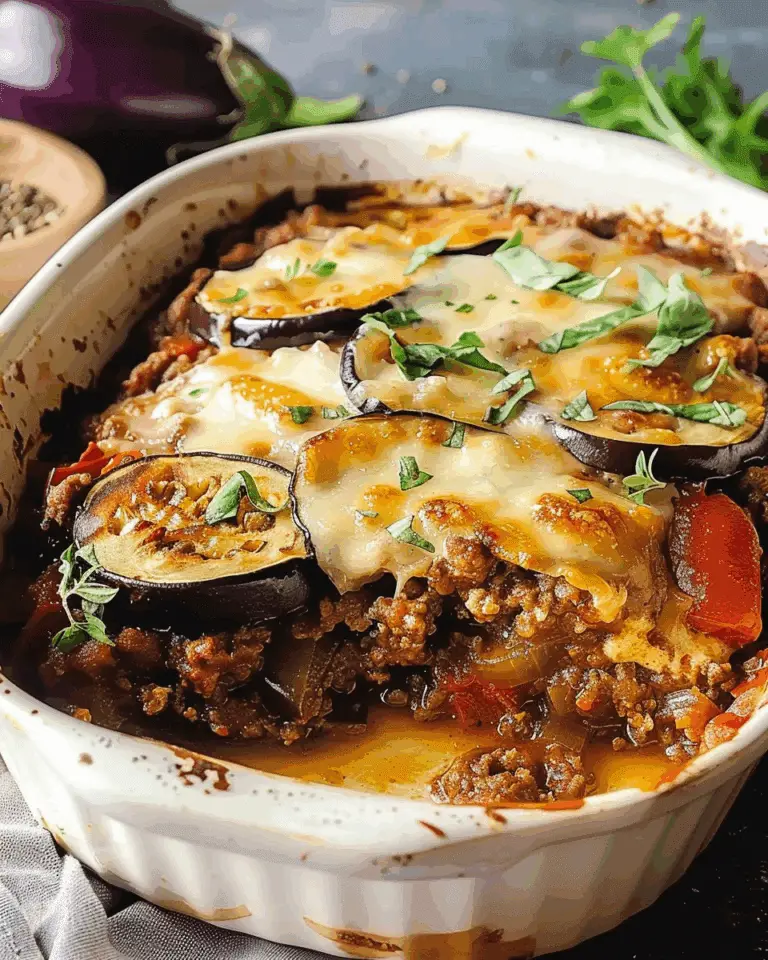 Delicious Baked Recipe with Ground Beef and Eggplant