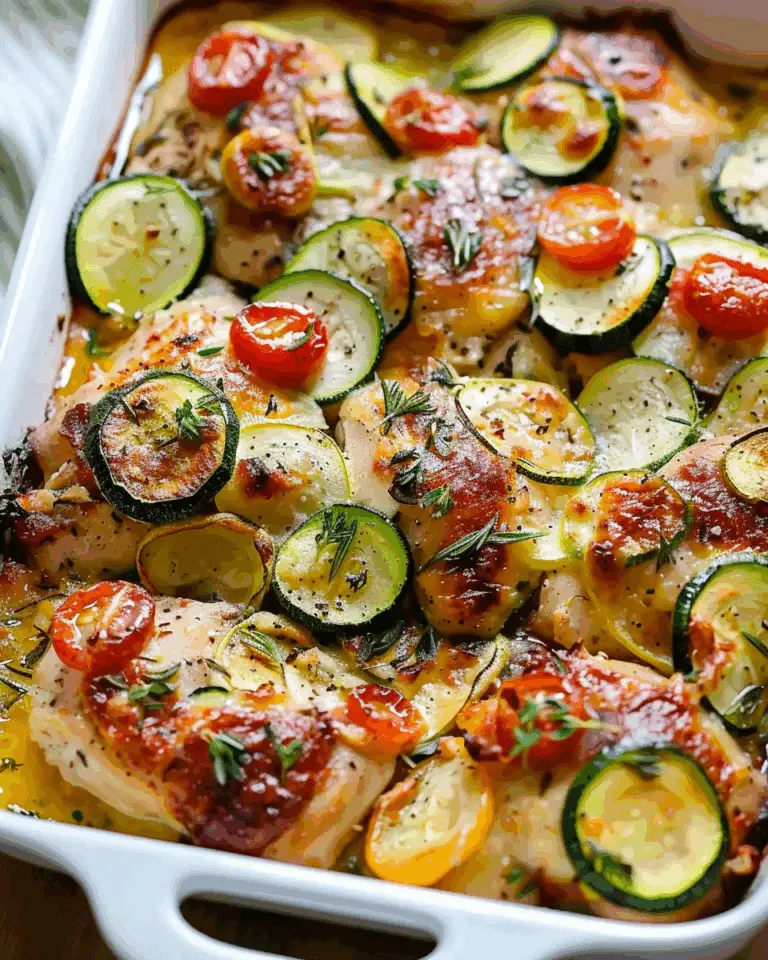 Mediterranean Chicken Zucchini Bake (Healthy, Flavorful & Easy!)