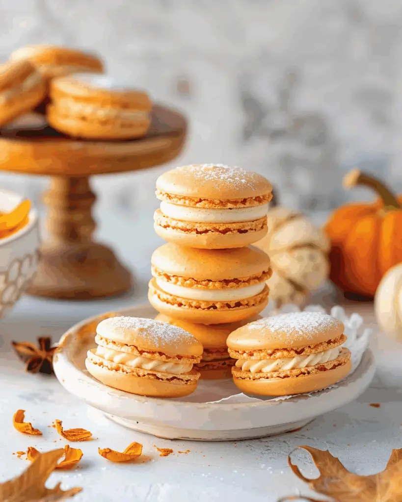 Pumpkin Spice Macarons