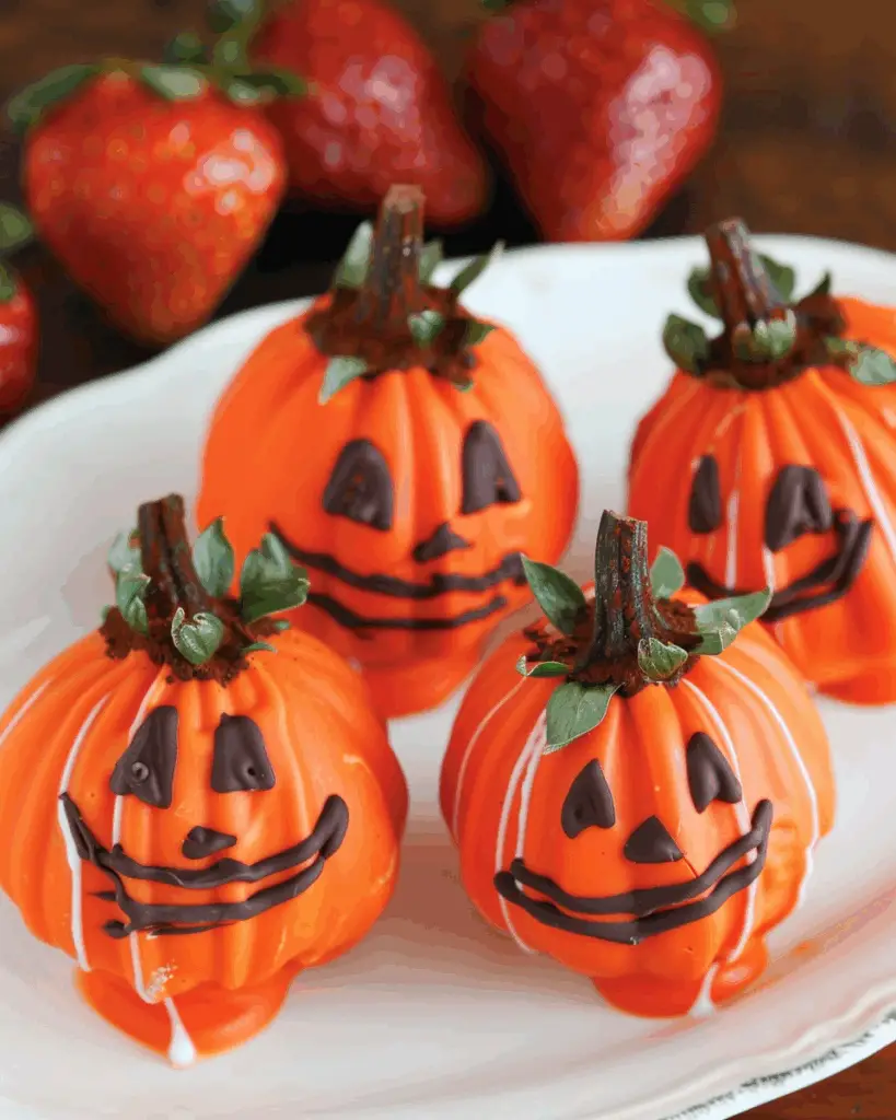 Chocolate Covered Strawberry Pumpkins
