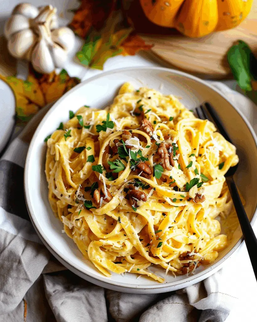 Cauliflower Pumpkin Fettuccine Alfredo