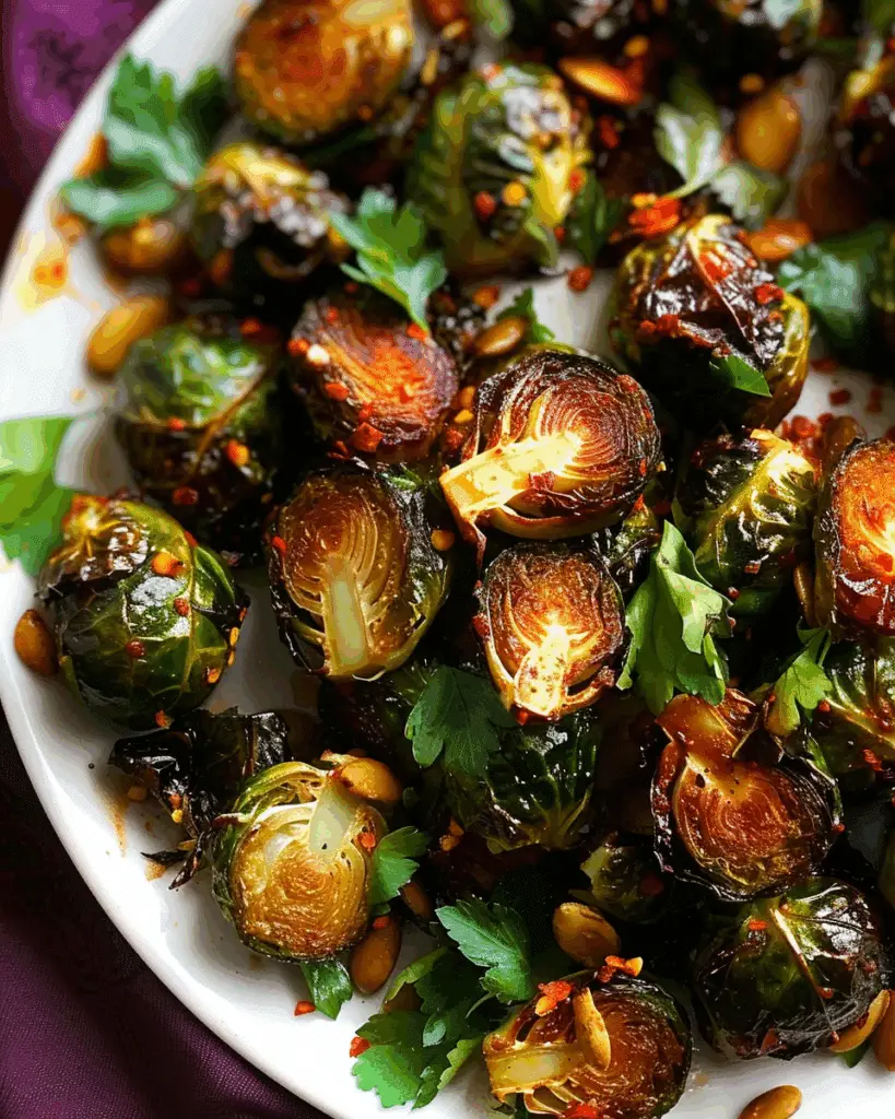 Gochujang Roasted Brussels Sprouts