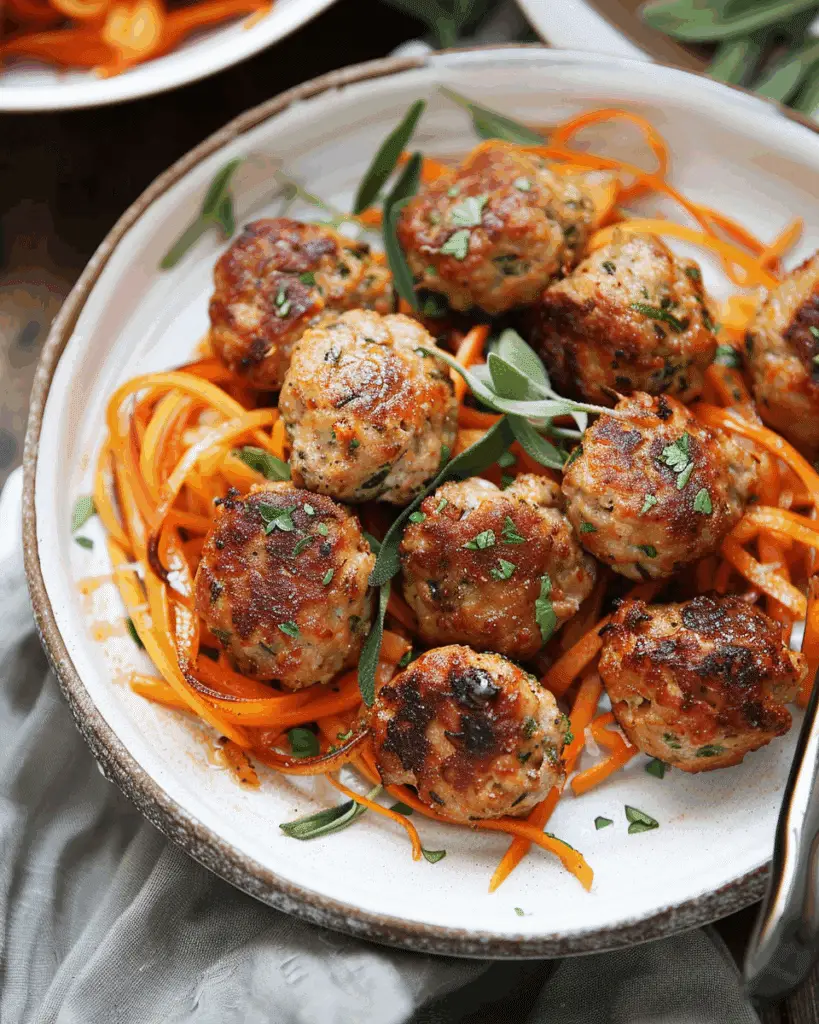 Apple Sage Turkey Meatballs