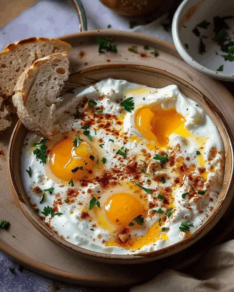 Çılbır: Turkish Eggs with Creamy Yogurt & Butter Sauce