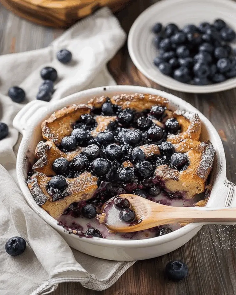 Overnight French Toast Casserole with Blueberries