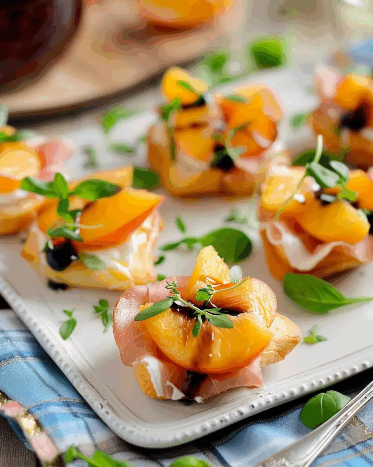 Peach Brie Bites