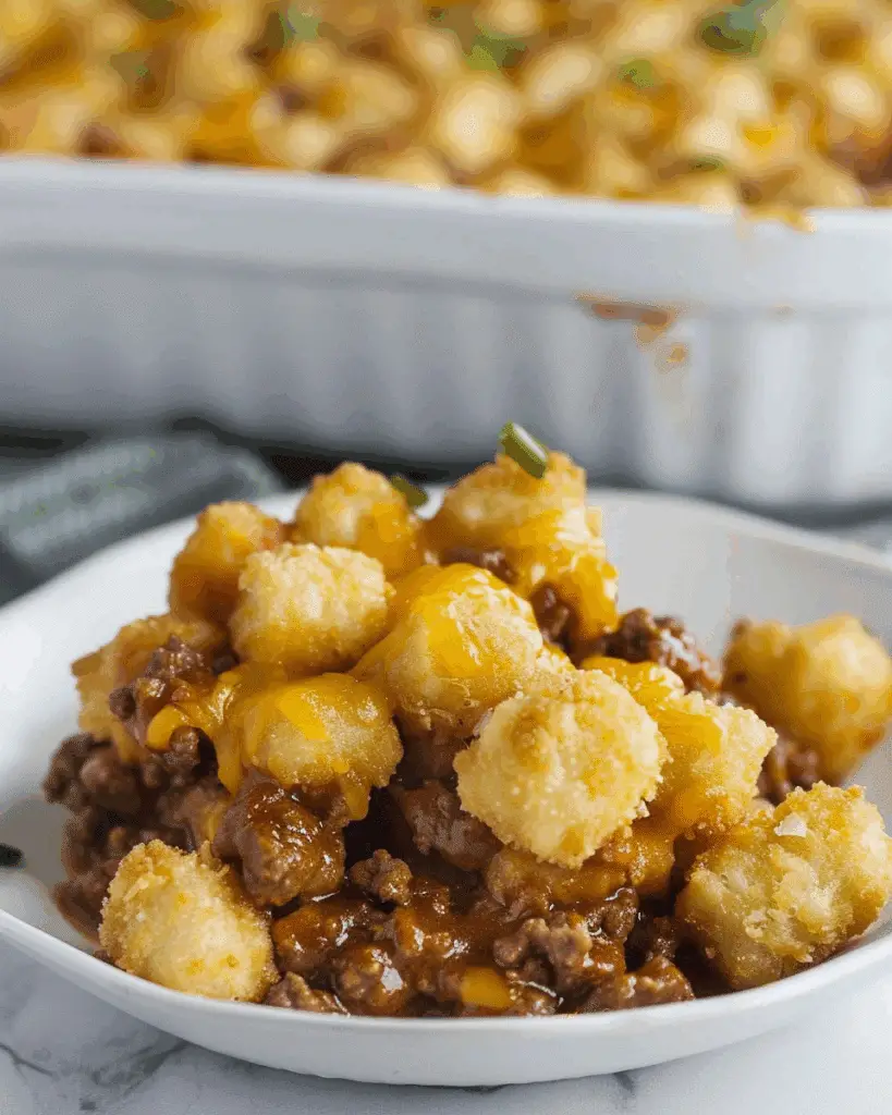 Sloppy Joe Tater Tot Casserole