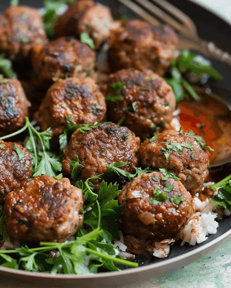 Juicy Pan-Fried Ground Beef and Lamb Meatballs