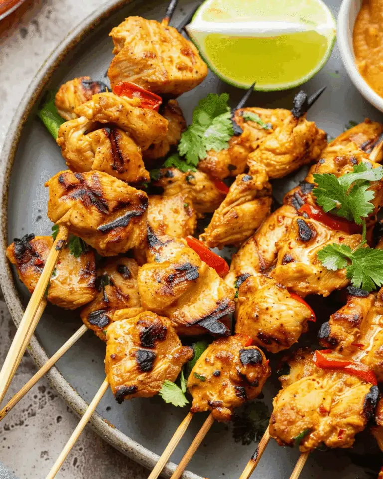 Chicken Satay with Easy Peanut Sauce