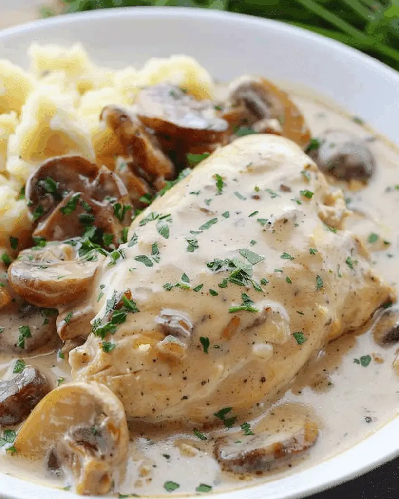 Creamy Chicken Breast With Mushrooms